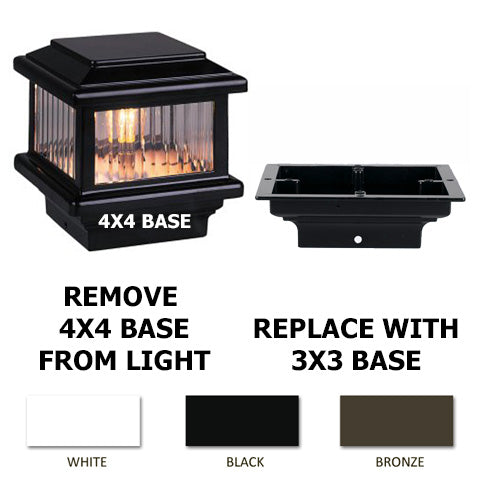 3x3 Titan Low Voltage LED Post Cap Light