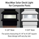 MaciMae Solar Deck Light - 4-1/4" to 4-5/8" Post