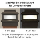 MaciMae Solar Deck Light - 4-1/4" to 4-5/8" Post
