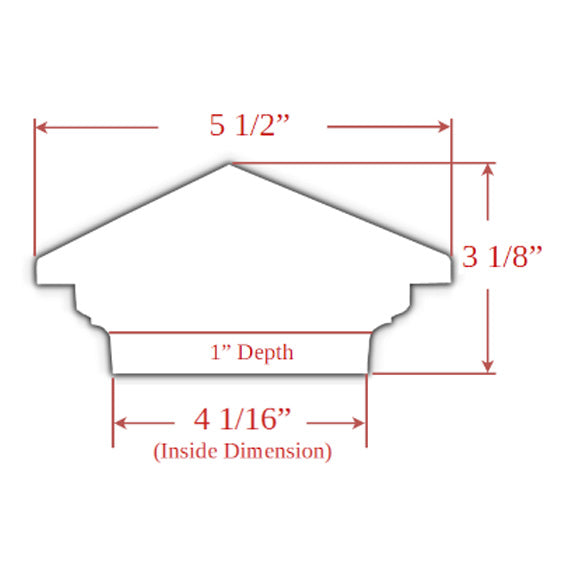 4x4 Sirius Metal Deck Cap for 4" Posts