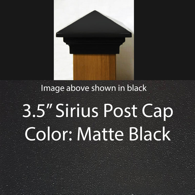 4x4 Sirius Metal Deck Cap for 3.5" Wood Post