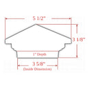 4x4 Sirius Metal Deck Cap for 3.5" Wood Post