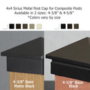 4x4 Sirius Metal Deck Cap (for 4-3/8 to 4-5/8" Posts)
