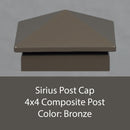 4x4 Sirius Metal Deck Cap (for 4-3/8 to 4-5/8" Posts)