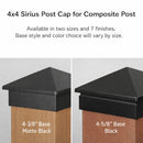 4x4 Sirius Metal Deck Cap (for 4-3/8 to 4-5/8" Posts)
