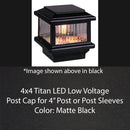 4x4 Titan LED Post Cap Light for 4" Metal or Vinyl Posts