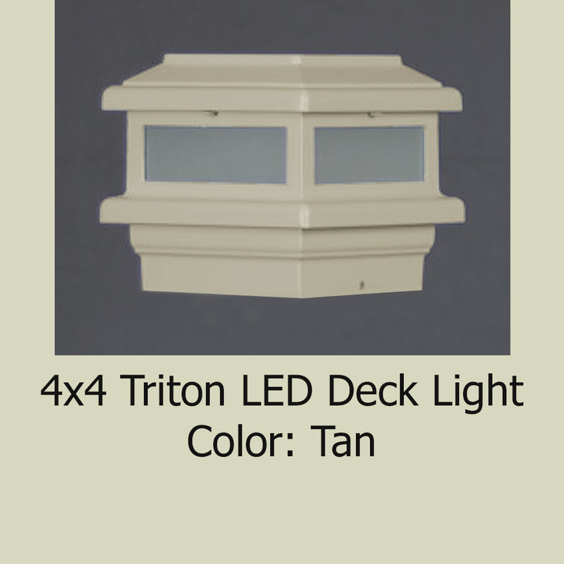4x4 Triton 12V LED Deck Light 4" Post
