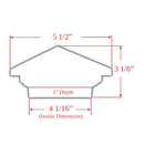 4x4 Venus LED Post Top Deck Light for  4" Post