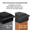 4x4 Titan Metal Deck Cap (for 4-3/8 to 4-5/8" Posts)