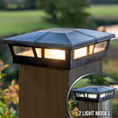5x5-6x6 Cambridge Metal Solar Post Cap - Black (New Model)