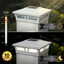 5x5-6x6 Oxford Metal Solar Post Cap - Warm White LEDs