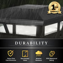 5x5-6x6 Cambridge Metal Solar Post Cap - Black (New Model)