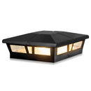 5x5-6x6 Cambridge Metal Solar Post Cap - Black (New Model)