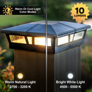 5x5-6x6 Cambridge Metal Solar Post Cap - Black (New Model)