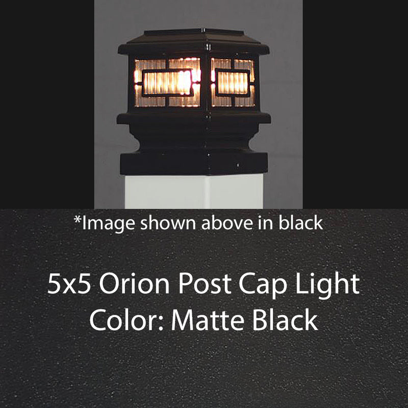 Orion LED Low Voltage Post Cap Light for 5x5 Vinyl Post