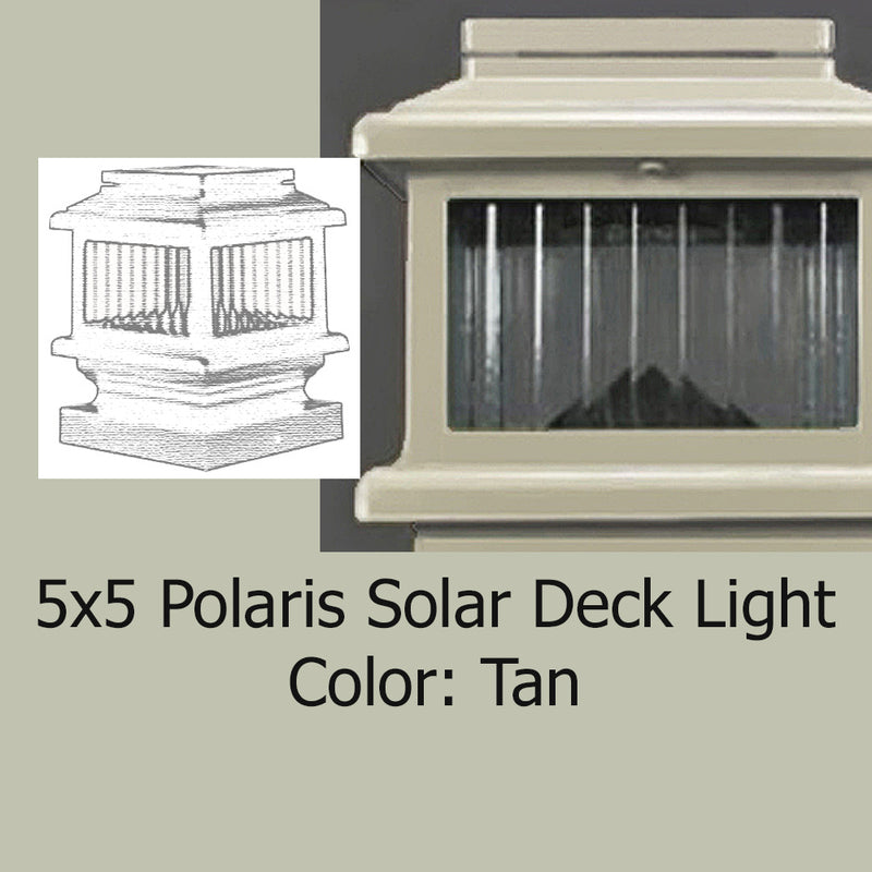 Polaris 5x5 Solar Powered Deck Light