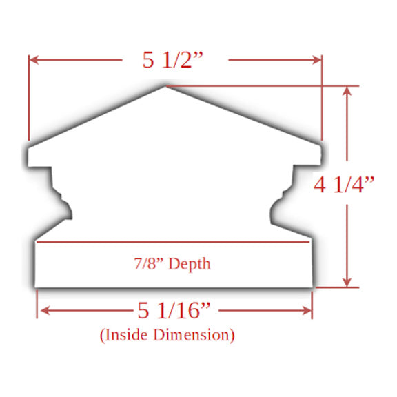 5x5 Sirius Metal Deck Cap for 5" Posts