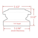 5x5 Titan Metal Deck Cap for 5" Posts