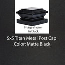 5x5 Titan Metal Deck Cap for 5" Posts