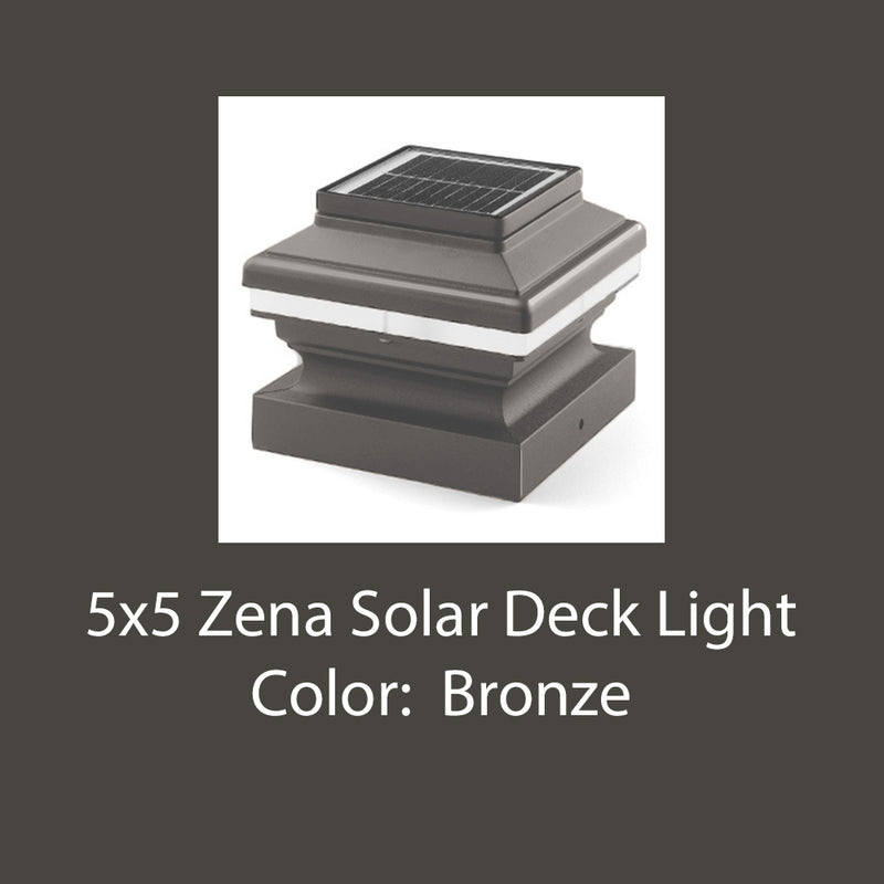 Zena 5x5 Solar Powered Deck Light