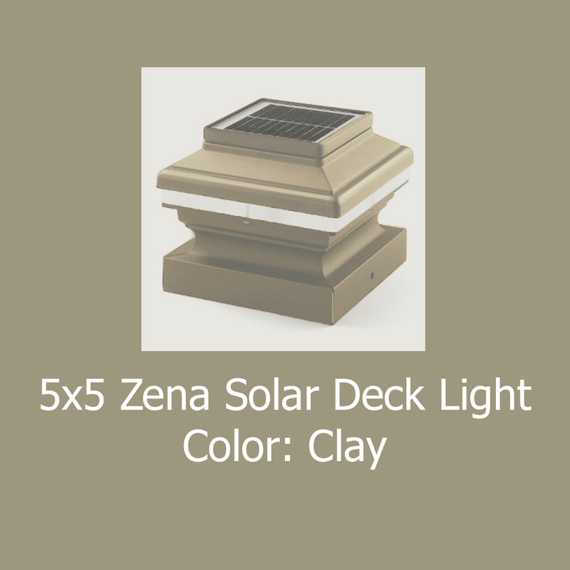 Zena 5x5 Solar Powered Deck Light