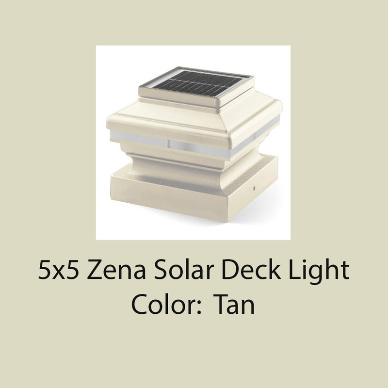 Zena 5x5 Solar Powered Deck Light