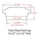 6x6 Titan Metal Deck Cap (for 5-1/2", 6", 6-1/2" Posts)