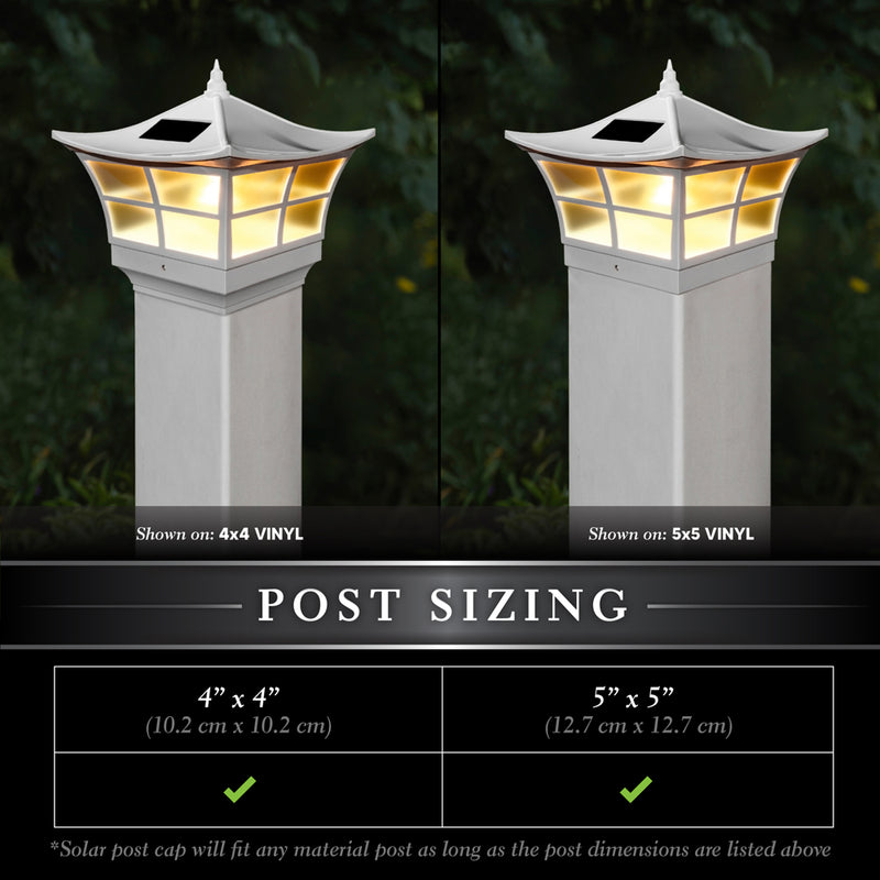 Ambience 4x4 -5x5 Solar Post Cap Light