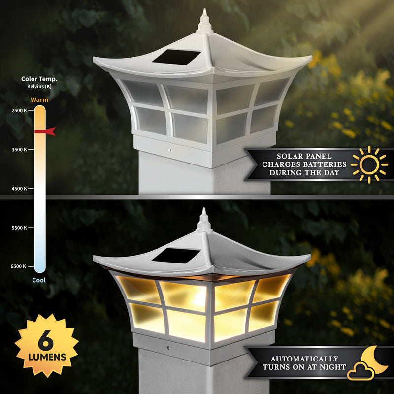 Ambience 4x4 -5x5 Solar Post Cap Light