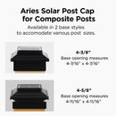 Aries 4x4 Solar Deck Light - 4-1/4 to 4-5/8" Posts