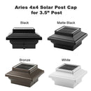 Aries 4x4 Solar Powered Deck Light - 3.5" Wood Posts