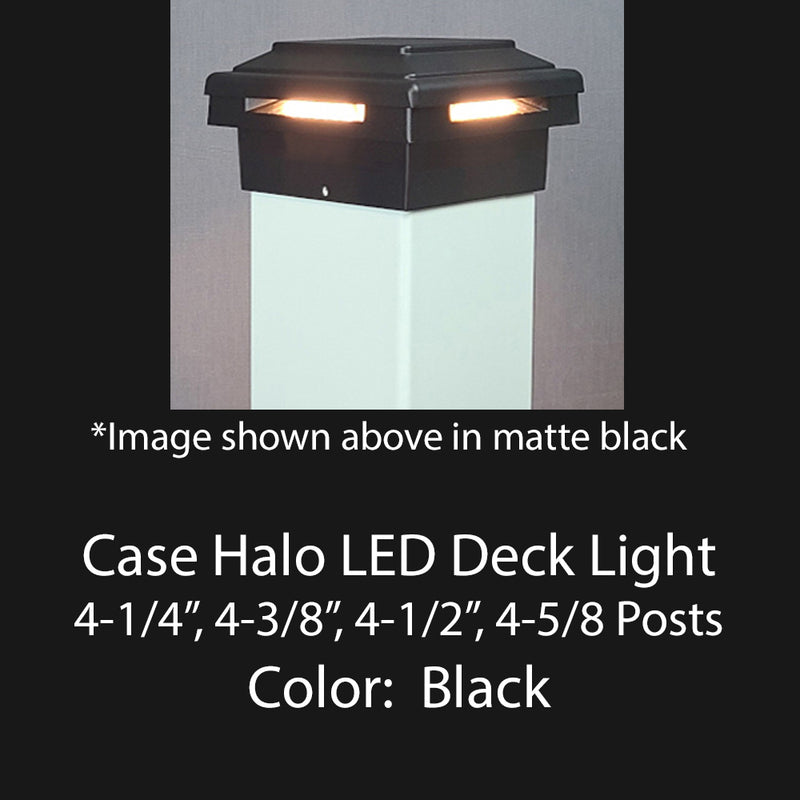Case Halo LED Low Voltage Deck Light for 4x4 Composite Post (4-1/4" to 4-1/2")