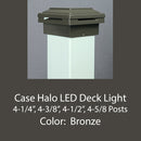 Case Halo LED Low Voltage Deck Light for 4x4 Composite Post (4-1/4" to 4-1/2")