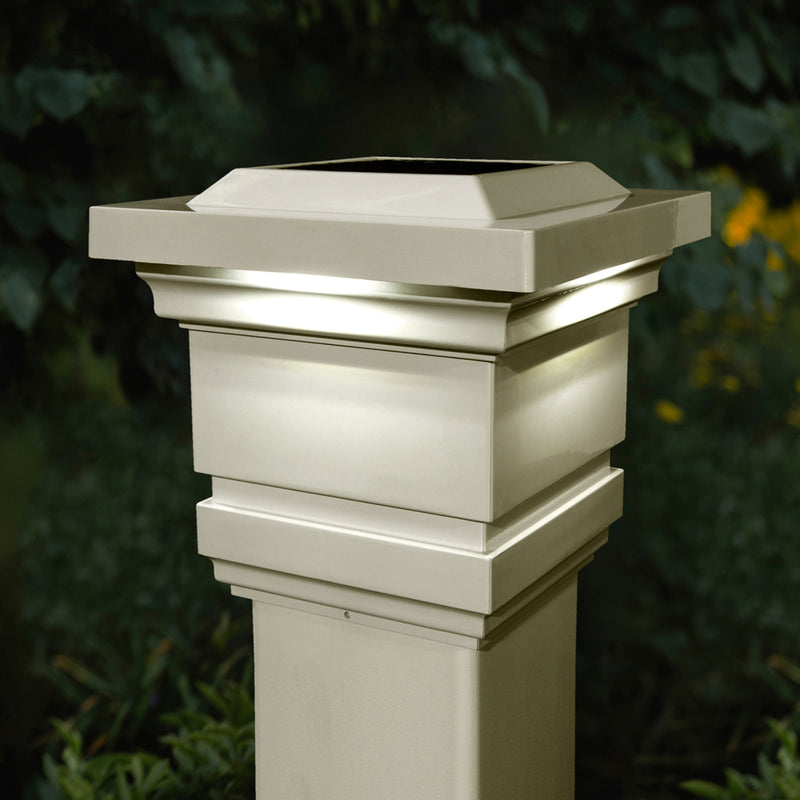 Classy PVC Solar Post Cap Light 4x4 Tan