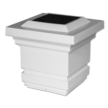 Classy PVC Solar Post Cap Light 4x4 White