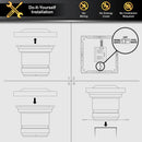 Classy PVC Solar Post Cap Light 4x4-5x5 White