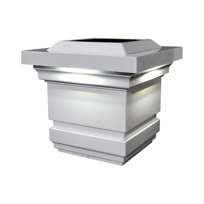 Classy PVC Solar Post Cap Light 4x4 White