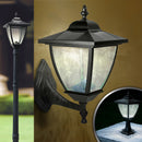 Eleganté Solar Wall/Post Lamp - Black Aluminum