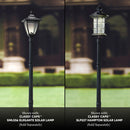 Eleganté Solar Wall/Post Lamp - Black Aluminum