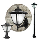 Eleganté Solar Wall/Post Lamp - Black Aluminum