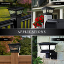 Fairmont 4x4 -5x5 Solar Post Cap and Wall Light Black
