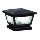 Fairmont 4x4 -5x5 Solar Post Cap and Wall Light Black