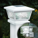 Fairmont 4x4 -5x5 Solar Post Cap and Wall Light White