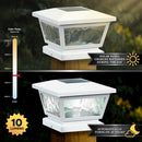 Fairmont 4x4 -5x5 Solar Post Cap and Wall Light White
