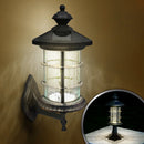 Hampton Solar Wall/Post Lamp - Black Aluminum