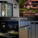 Hampton Solar Wall/Post Lamp - Black Aluminum