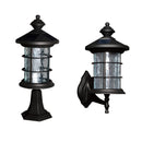 Hampton Solar Wall/Post Lamp - Black Aluminum