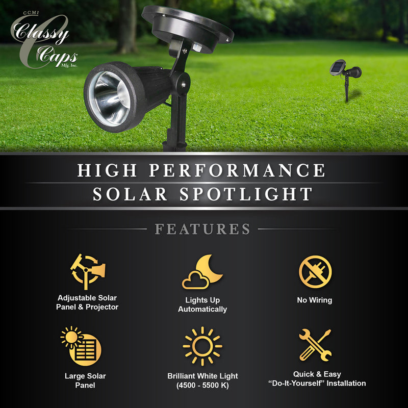 High Performance Metal Solar Spot Light