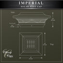 Imperial 4x4" Metal Solar Post Cap Light