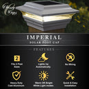 Imperial 4x4" Metal Solar Post Cap Light